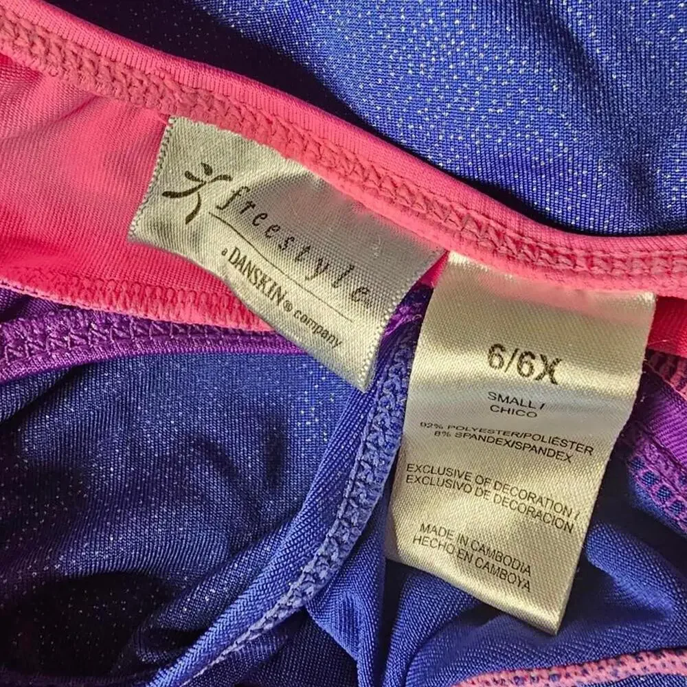 Freestyle Girls' One-Piece Swimsuit Size 6/6X